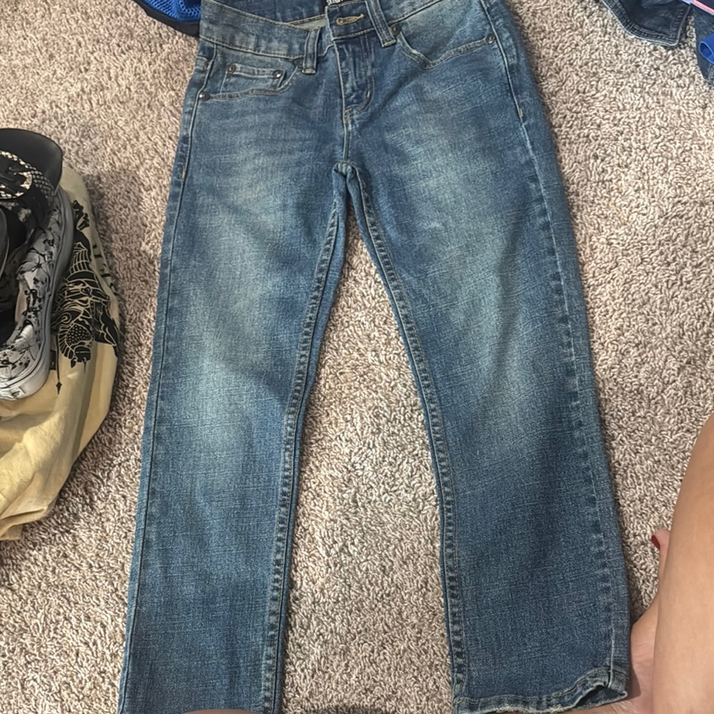 RSQ Blue Straight Leg Jeans with Vintage-Inspired Fade